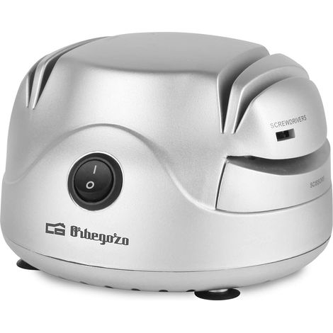 Orbegozo Cu 7000, Affilacoltelli elettrico, interruttore di connessione, 60 W, sistema di affilatura con pietra a 2 stadi, affila forbici, raccoglie cavi automatici (1/4)