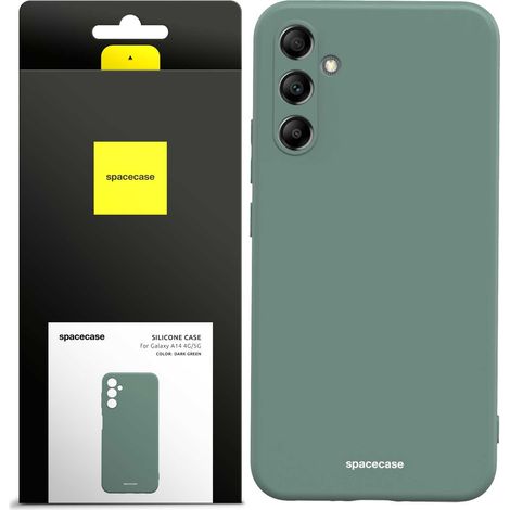 Custodia in silicone Spacecase per Galaxy A14 4G, verde scuro (1/5)
