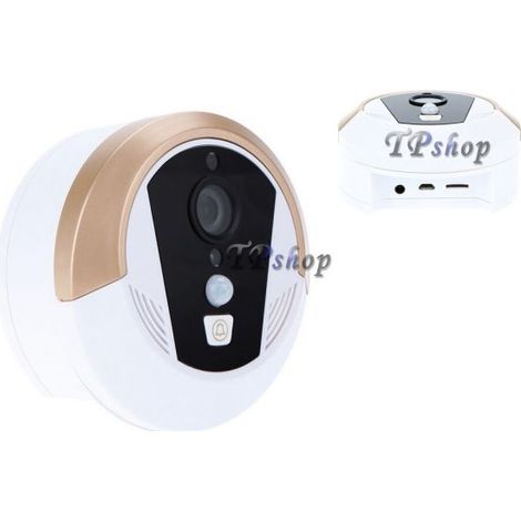 CITOFONO VIDEO CAMPANELLO CON SENSORE WIFI HD CAMERA CHIAMATA REMOTA SMARTPHONE