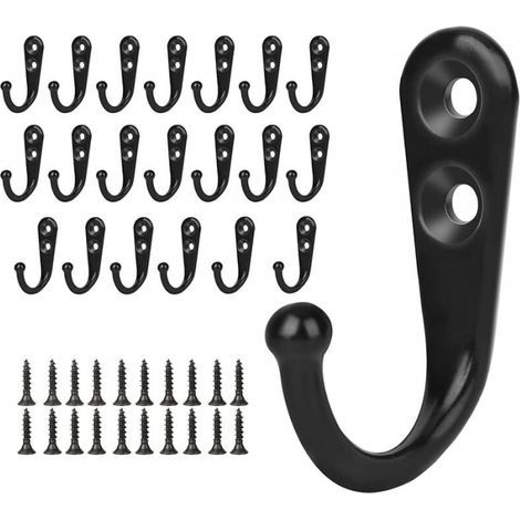 20 Stück Vintage-Retro-Wandgarderobenhaken – Metallgarderobenhaken mit Schrauben (1/5)