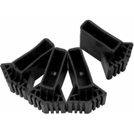 4 Pièces Couvre Pieds D'échelle, Échelle Patins En Antidérapants, Pieds d'Échelle Tapis pour Échelle, Non Slip Mat Échelle Pieds pour Intérieur pour Échelles Télescopiques(Noir,6.21.8cm) (1/5)