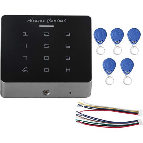 lecteur de carte RFID à mot de passe, contrôle d'accès, contrôleur sans contact, clavier, système de carte d'identité (1/4)