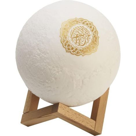 Lampe LED 3D Coran Touch Moon Lights Coran Moon Lights Lampe à LED Impression 3D 7 couleurs Veilleuse LED Coran Haut-parleurs Bluetooth Télécommande Petite Lune Lampe sans fil (1/5)