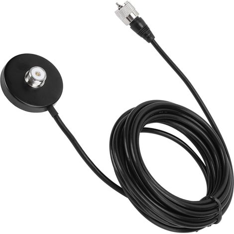 Antenne magnétique pour autoradio avec support ventouse et câble FM (1/5)