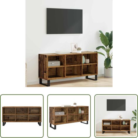 Wohnzimmer Schrank - TV-Schränk Altholz 103,5 x 30 x 50 cm Holzwerkstoff (1/5)