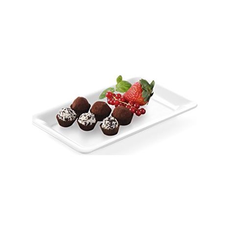 Vassoio da buffet in melamina GN1/4, altezza 20 mm, bianco - Hendi 566046 (1/2)