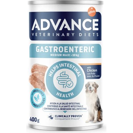 Advance Gastroenteric Medium-Maxi - Alimento Húmedo Completo y Equilibrado para Cuidar los Problemas Intestinales - 400 g
