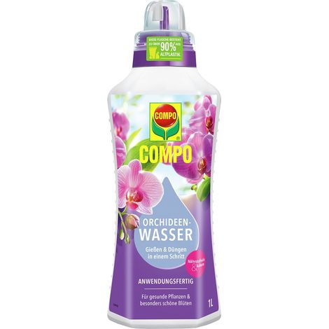 COMPO Orchideen Wasser, Anwendungsfertig, Nährstoffreich und kaliumarm, 1 Ltr (1/3)
