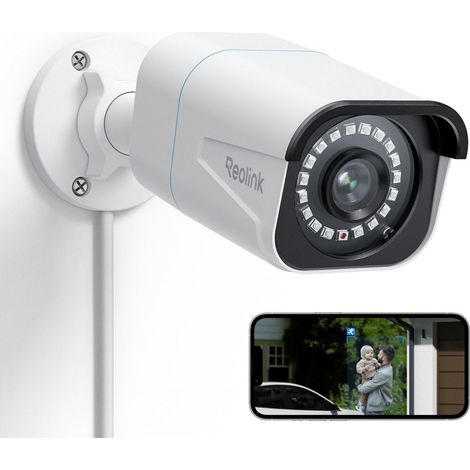 Reolink – Caméra de surveillance extérieure 4K 8MP PoE – Vision nocturne 30m – Détection intelligente de personnes et véhicules – Étanchéité IP66