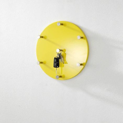 Patère Murale Ronde "Kely" 35cm Jaune
