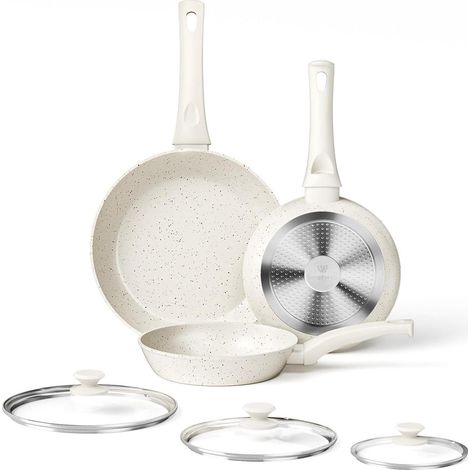 Innerwell 6-TLG. Keramik Bratpfannen-Set 20/24/28cm +Deckel, Induktion Antihaft (1/5)
