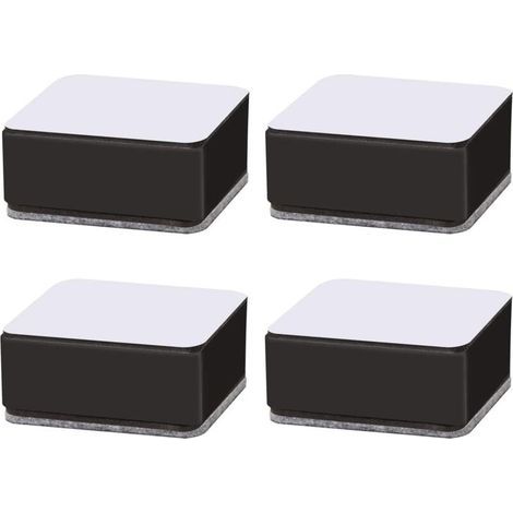 Möbelfüße, Bettbeine, Tischfüße, Schlafsofafüße, Bettfüße aus Kohlenstoffstahl, selbstklebende Möbelfüße für Sofa, Couchtisch, Kleiderschrank, Bett, Schreibtisch, 4 Stück (1/5)