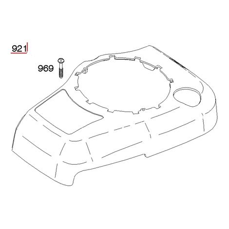 Original BRIGGS & STRATTON Rasenmäher-Motorhaube 692699