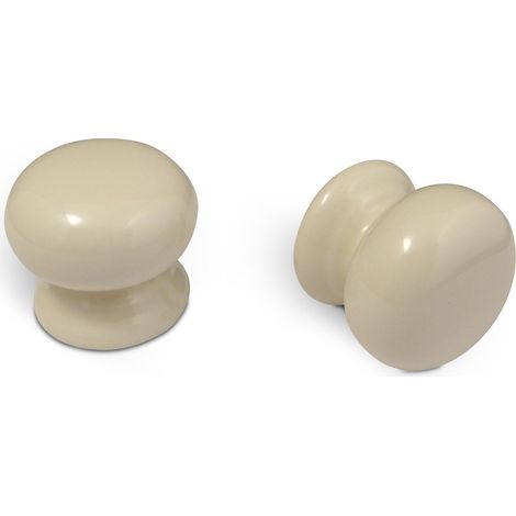 Porzellanknopf ELISE Ø 38 mm Porzellan creme (1/2)