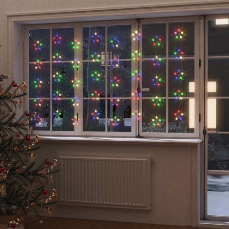 LED Sternenvorhang Lichterkette 200 LED Bunt 8 Funktionen