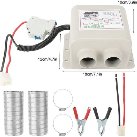 600W 2-hole electric heater. Winter heater. Window defroster. Defogger for home and car. 12V (1/5)