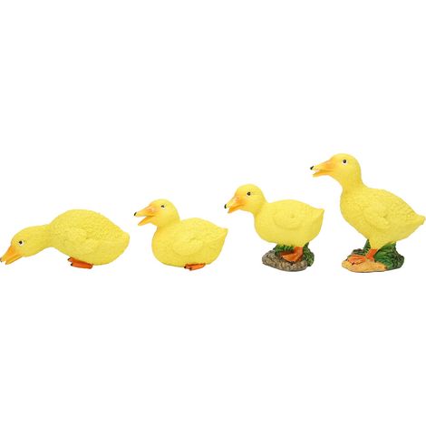 Set mit 4 Entenfiguren/Ornamenten aus Kunstharz (1/4)