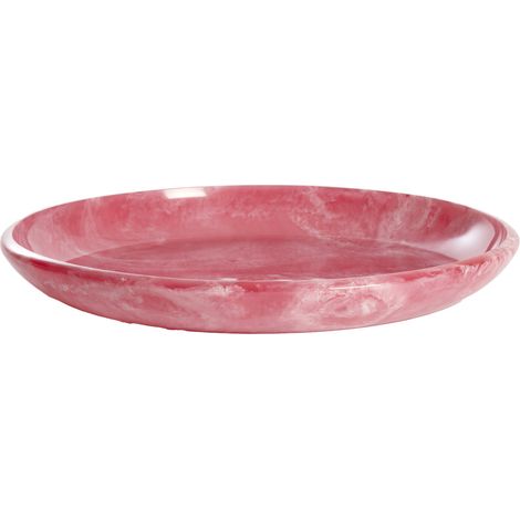Light & Living BELAWAN Plat en céramique rose – Ø44x4 cm