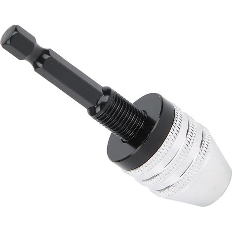 Adaptateur de mandrin en acier rapide, queue hexagonale de 6,35 mm (1/4 po), convertisseur de forets à 3 mors, 0,3-6,5 mm (1/5)