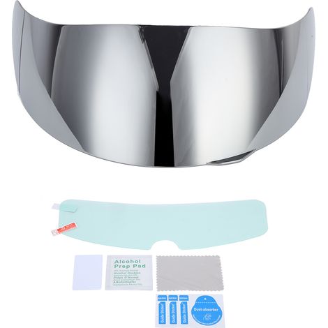 Écran pare-brise universel pour casque, anti-rayures avec film antibuée, compatible K3SV K5 (argenté) (1/5)