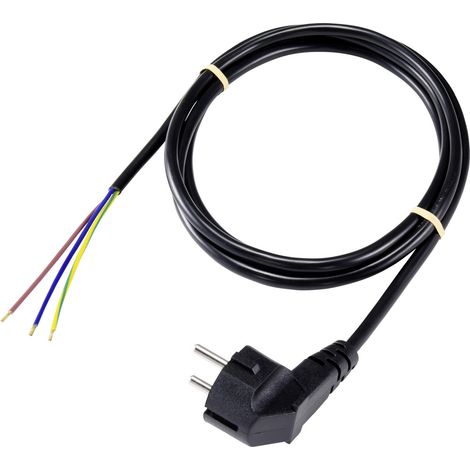 Sygonix SY-5043478 Strom Anschlusskabel  Schwarz 2.00 m