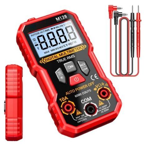 Testeur de continuité, multimètre numérique intelligent, compact et léger, 4,53 x 2,36 pouces, instrument de mesure pour la construction, l'énergie solaire, l'industrie, l'automobile et le diagnostic (1/5)