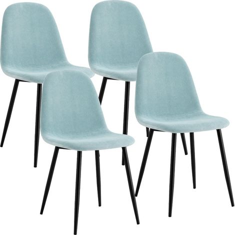 Sedie set da 4 sedie design azzurre - Bella (1/5)