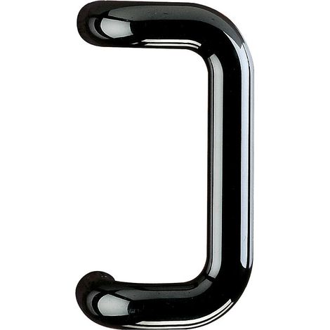 Béquille double torsadée évidé fer époxy noir carré de 7 mm 1 portée - BOUVET