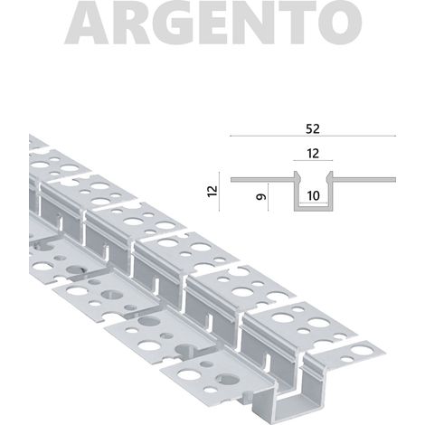 Profilé Snake Flex Aluminium Encastré Plaque Plâtre 2M Largeur 10Mm Ip20, Idéal Pour Rubans Led, Installation Discrète Et Professionnelle (1/3)