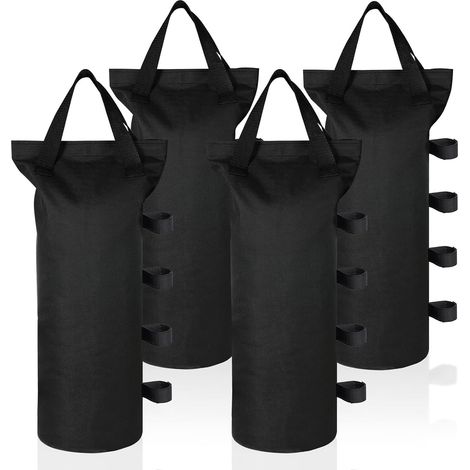 4 Pièces Sac de Lesté pour Tonnelle, Sac Lestage, 600D Oxford Sacs de Sable à Remplir pour Tente de Canopée, Parapluie de Terrasse D'extérieur, Lestage Poids pour Tonnelle (48.5 15 cm) (1/5)