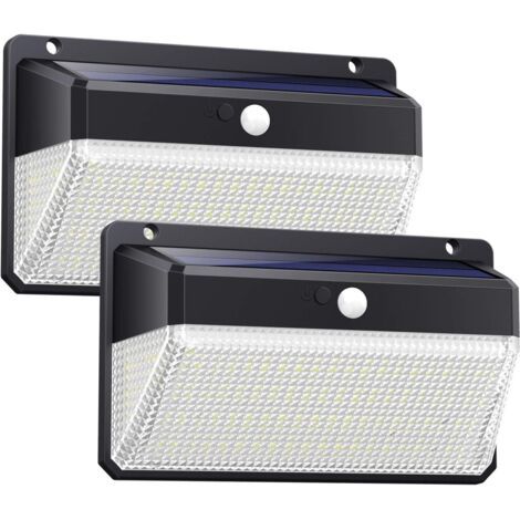 BUNTHAUS Applique murale solaire 158LED avec lumière à trois côtés