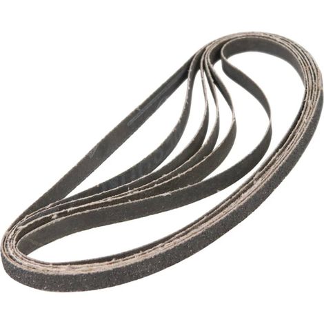 FERM Juego bandas de lijado 10mm - 8 piezas - G40, G80, G120