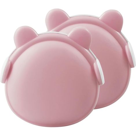Lot de 2 Veilleuses LED à Capteur Lumineux sur Prise Européenne, Lampe de Chevet Décorative Rose, Éclairage Intelligent pour Chambre D’garçon et Filles, Veilleuse Murale (1/5)