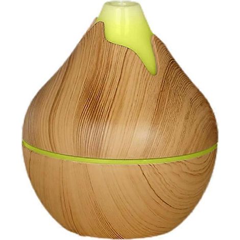 200 ml aromathérapie huile essentielle diffuseur wood grain ultrasonique humidificateur air frais 7 couleur LED lampe B (1/5)