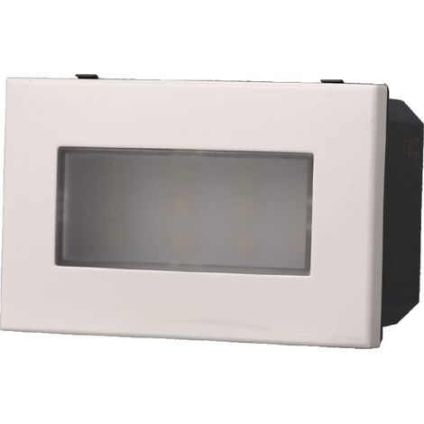 2.4W LED-Stufeneinbauleuchte 220V Kaltweiß 6000K kompatibel mit Bticino Axolute weiß Farbe Ettroit AB0303