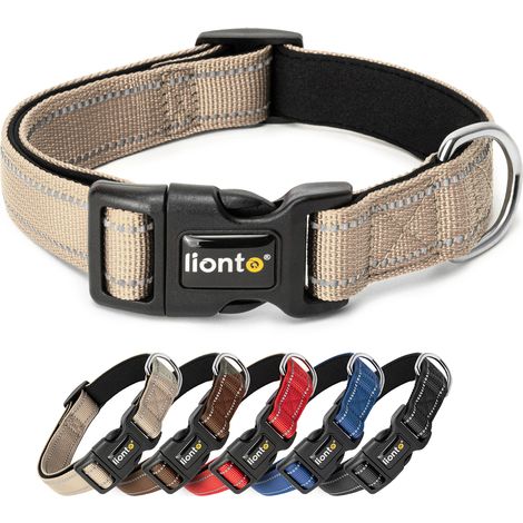 lionto Hundehalsband, (XS) verstellbare Länge 20-30 cm, beige (1/5)