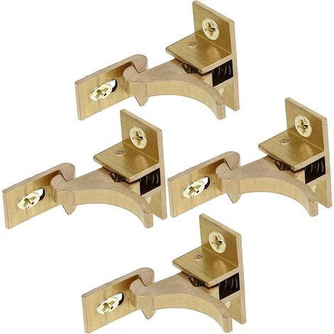 Ensemble de 4 verrous coudés en cuivre pur pour fenêtres et portes (1/5)