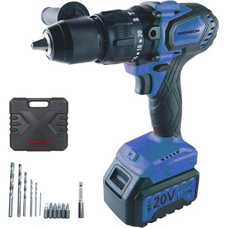 Perceuse à percussion - THOMSON - MIOHAMMERDRILL - 20V - 100 Nm - Moteur brushless (1/4)
