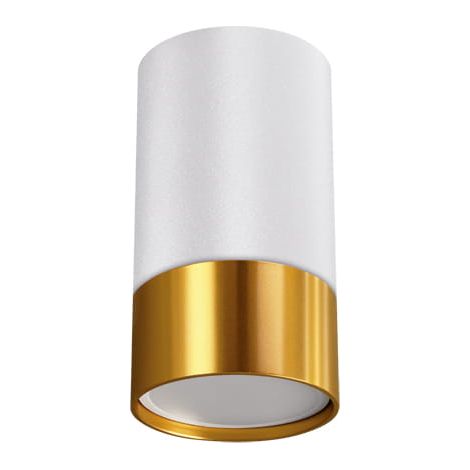 Plafoniera decorativa, bianca e oro, a forma di trombone, GU10, 35W, IP20, Ideus 04122