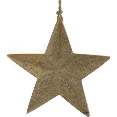 SCHEULEN Weihnachtsstern Leonidas Natur Ø 19 cm - Holz (1/2)