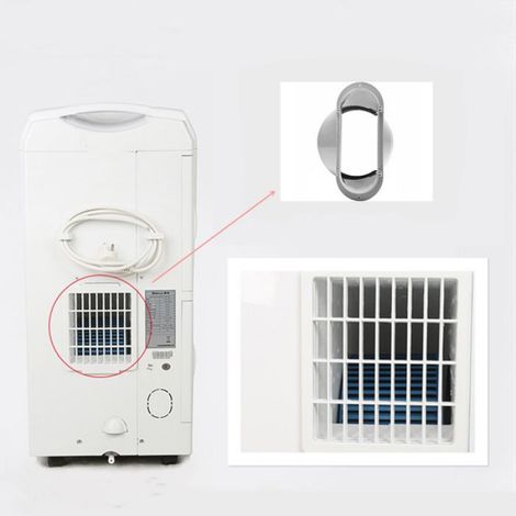 Connecteur D'Interface de Tuyau de Tuyau D'éChappement de FenêTre de Climatiseur Portable de 15 Cm (Buse Plate) blanc (1/5)