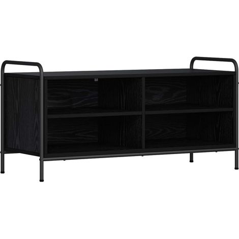 TV Cabinet 100 x 39.5 x 50 cm Black Oak Engineered Wood vidaXL (1/5)