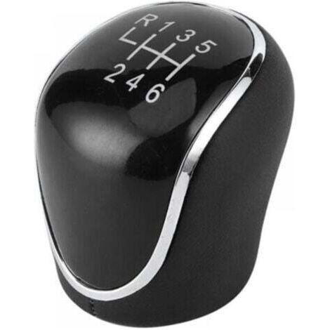 Pommeau de levier 6 vitesses Ford Focus C-MAX Kuga Galaxy Noir Cuir Plastique Ergonomique Design Luxueux Accessoire Intérieur Auto