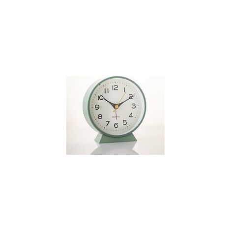 Montre analogique vintage, sans tic-tac, métal/ABS, vert militaire (1/5)