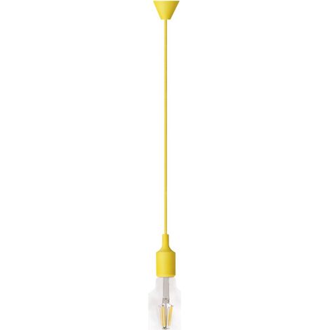 Kit pendente Onlex in silicone e27 giallo