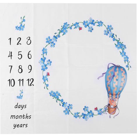 Bavoir mensuel pour bébé, motif dessin animé mignon, accessoire photo pour nouveau-né (1/5)