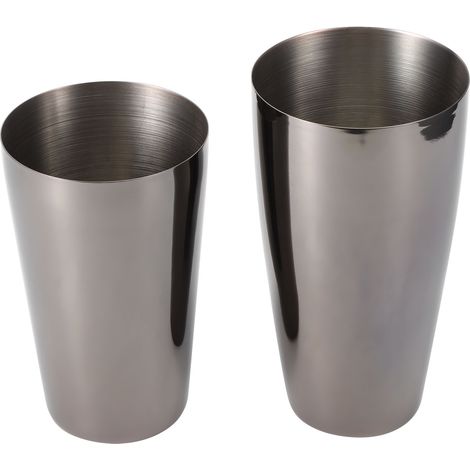 Cocktailshaker aus Edelstahl 304 – Barzubehör für Mixologie – Schwarz, 800 ml/600 ml (1/5)