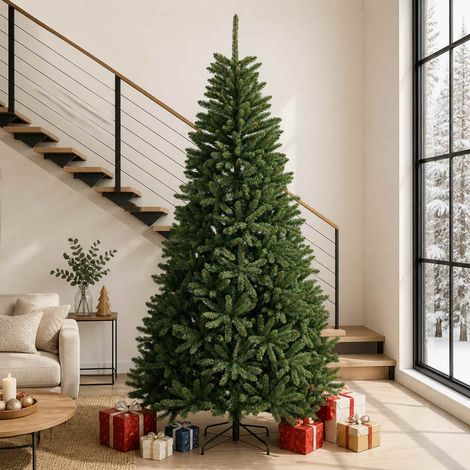 vidaXL Árbol de Navidad artificial con ramas articuladas 270 cm PVC (1/5)