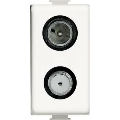 Matix presa tv-sat direct 1 white color module am5214d