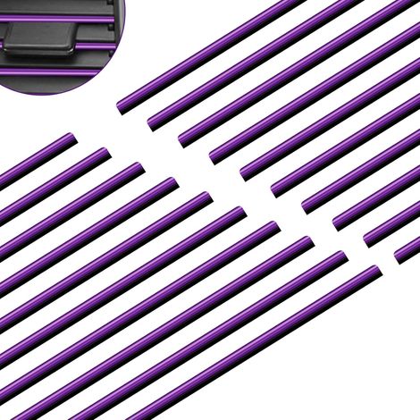 20 bandes décoratives de 20 cm pour grilles d'aération de voiture, garnitures de sortie d'aération en PVC pour l'intérieur de la voiture (violet) (1/5)